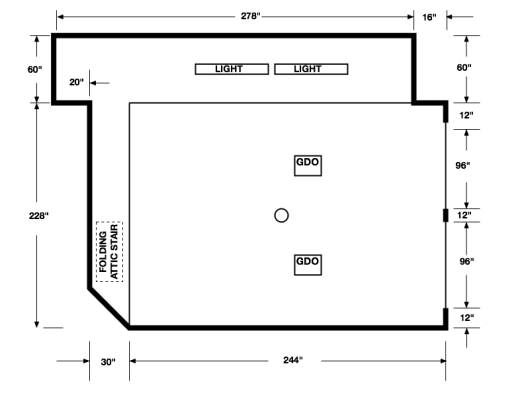 Garage Floor plan (rough)